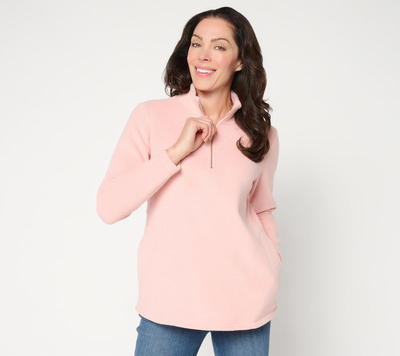 Belle by Kim Gravel Elevate the Everyday Fleece Half Zip — View 20