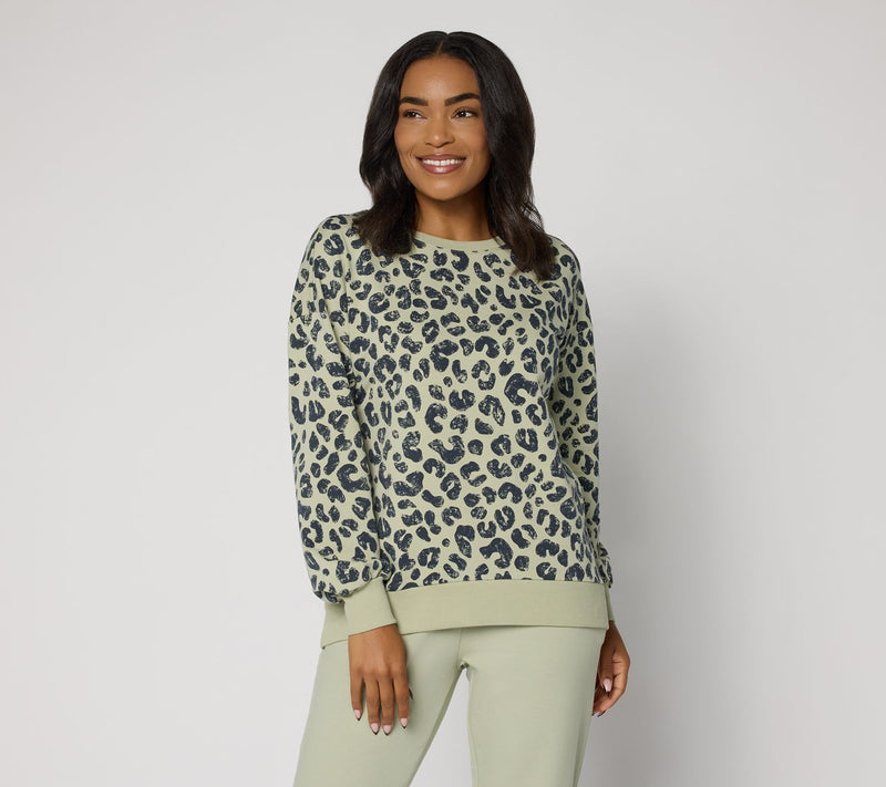 Belle by Kim Gravel French Terry Roar in Style Animal Top — View 4