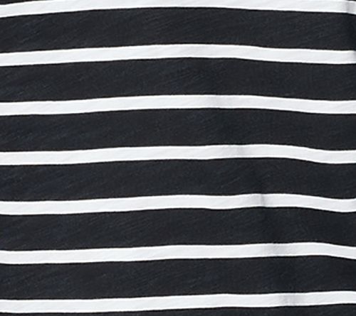 Belle by Kim Gravel Slub Knit Stripe V-Neck Top — View 7