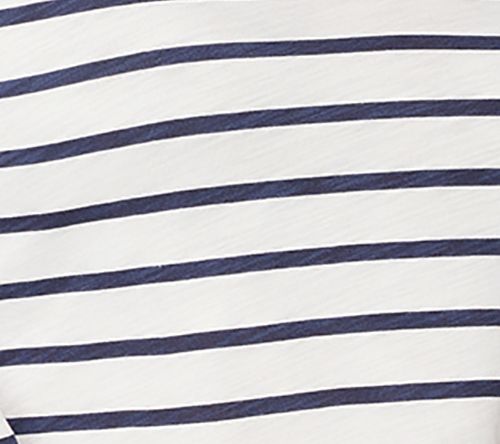 Belle by Kim Gravel Slub Knit Stripe V-Neck Top — View 8