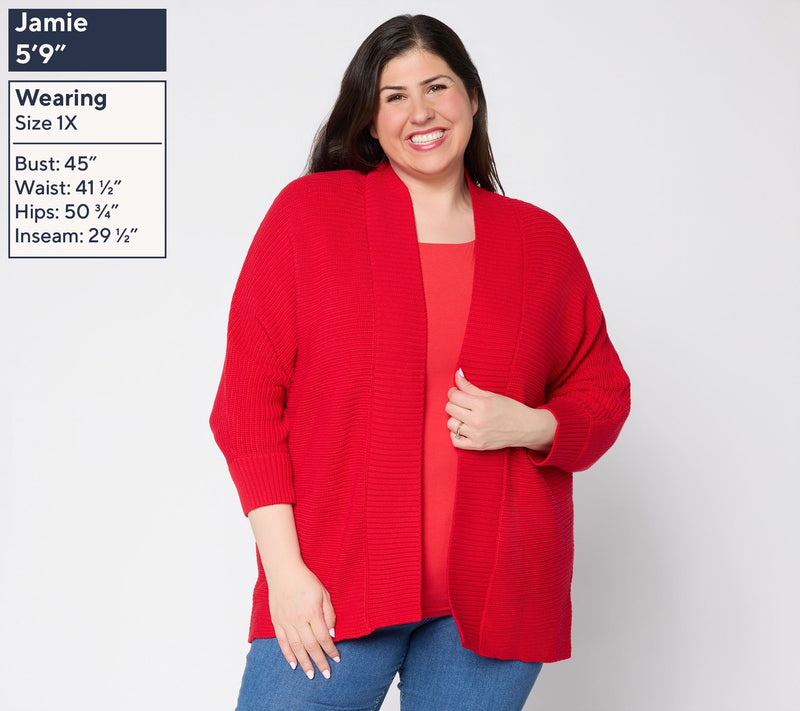 Belle by Kim Gravel Dare to Be Bold Shaker Knit Cardigan — View 4
