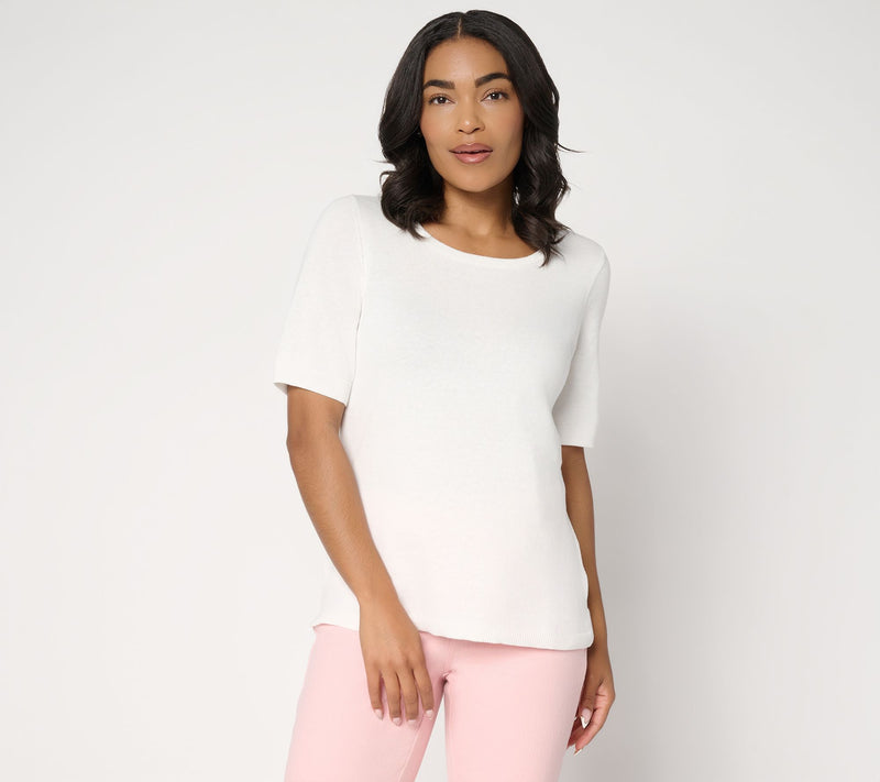 Belle by Kim Gravel Dare to Be Bold Elbow-Sleeve Sweater — View 2