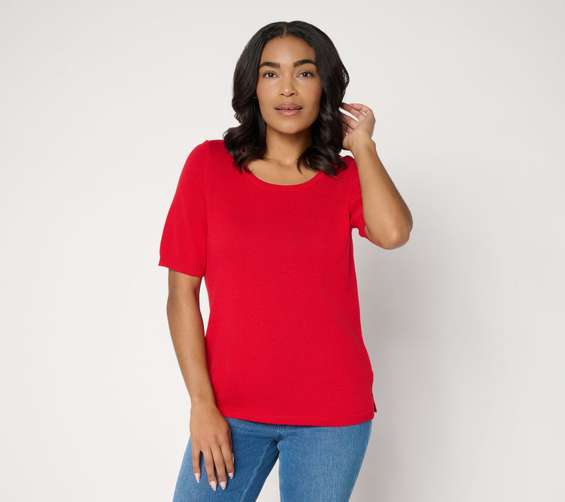Belle by Kim Gravel Dare to Be Bold Elbow-Sleeve Sweater — View 16