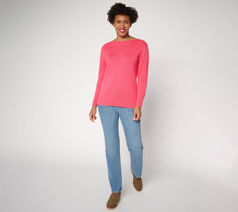 Belle by Kim Gravel Kim's Favorite Boat Neck Sweater — View 5