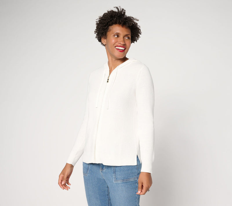 Belle by Kim Gravel Skinny Shaker Knit Hoodie — View 13