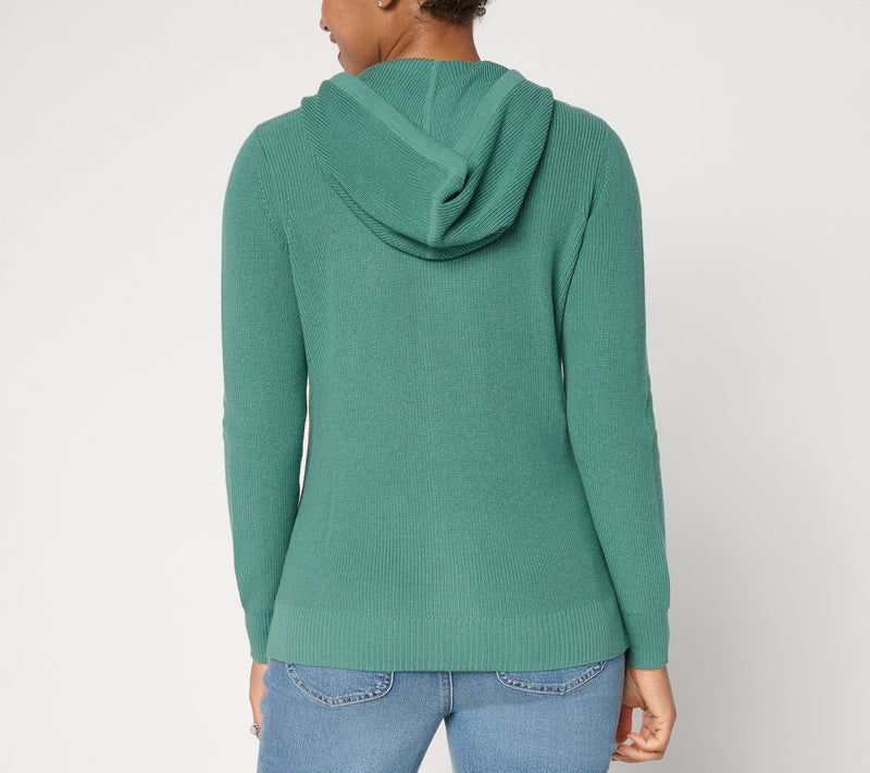 Belle by Kim Gravel Skinny Shaker Knit Hoodie — View 4