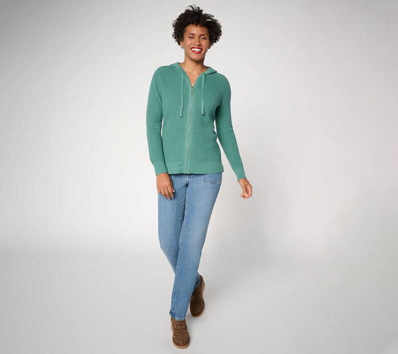 Belle by Kim Gravel Skinny Shaker Knit Hoodie — View 5
