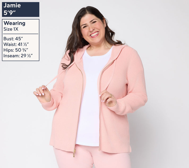 Belle by Kim Gravel Skinny Shaker Knit Hoodie — View 2