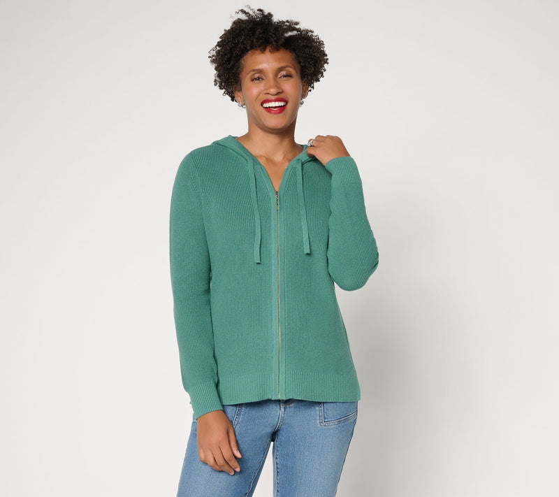 Belle by Kim Gravel Skinny Shaker Knit Hoodie — View 14