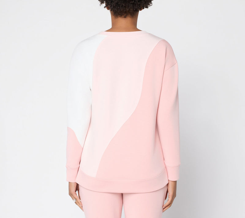 Belle by Kim Gravel ScubaLuxe Color Wave Crewneck — View 4