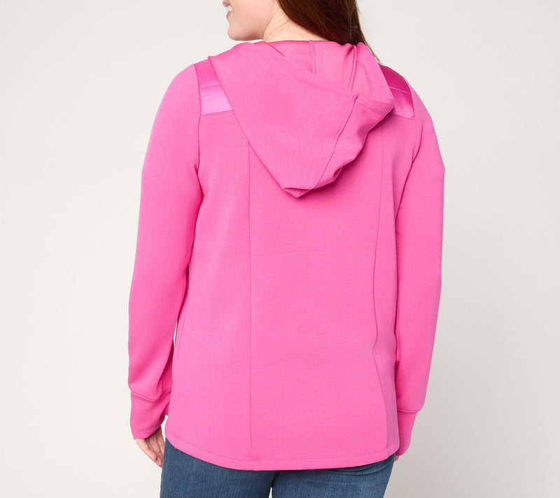 Belle by Kim Gravel ScubaLuxe Zip Front Quilted Jacket — View 4
