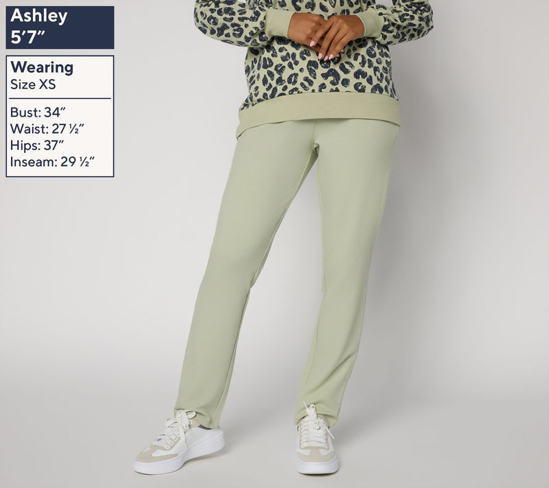 Belle by Kim Gravel Regular French Terry Straight Leg Pant — View 11