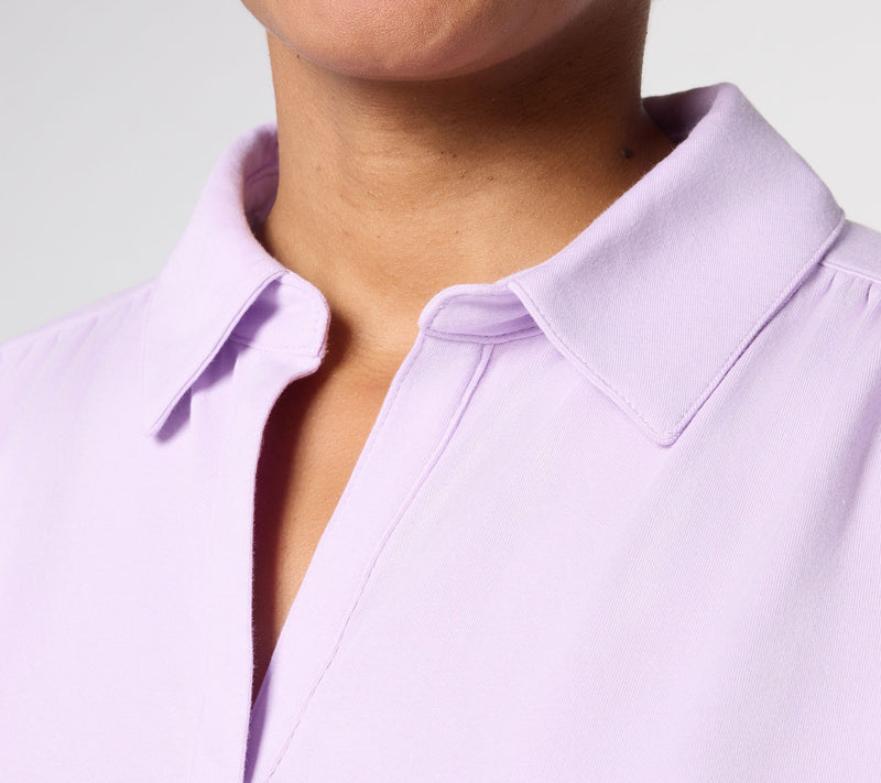 Belle by Kim Gravel Primabelle Johnny Collar Top w/ Ruching — View 8