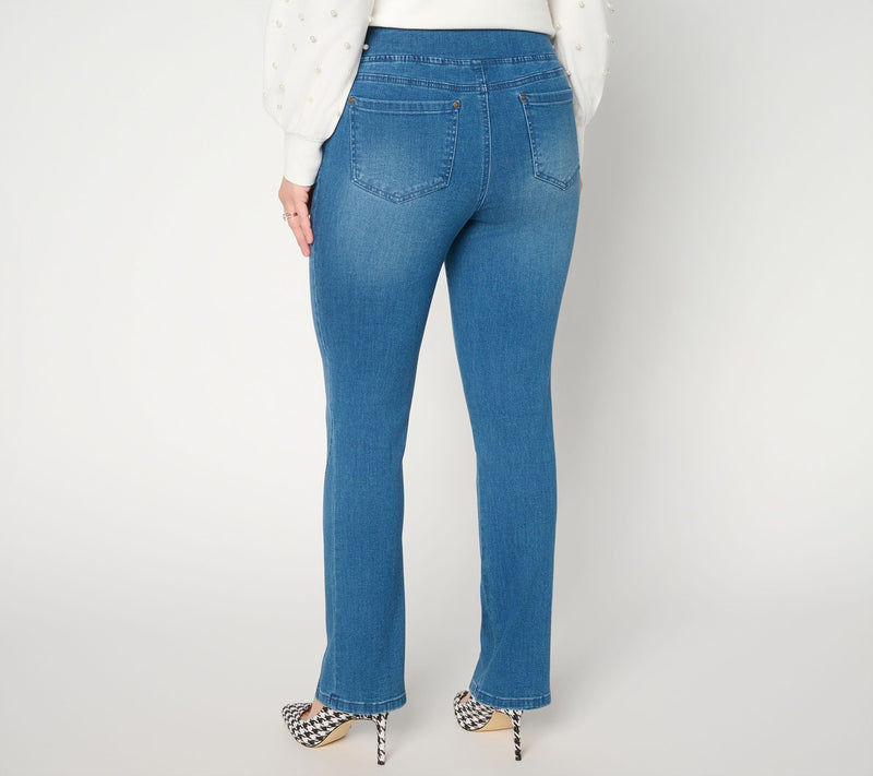 Belle by Kim Gravel Regular TripleLuxe Denim Split Hem Jean — View 10
