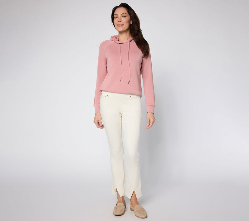 Belle by Kim Gravel Regular TripleLuxe Twill Split Hem Jean — View 6