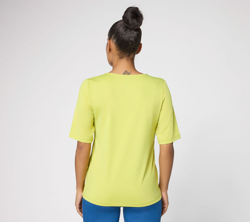 Susan Graver Essentials Butterknit V-Neck Top with Elbow Sleeves — View 20