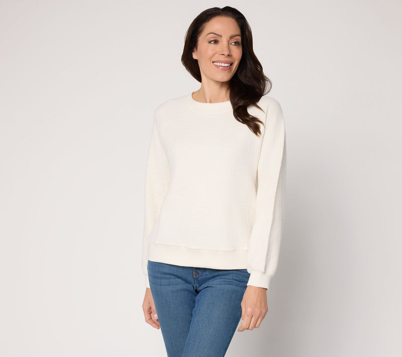 Peace Love World Slub French Terry Crew Neck Sweatshirt — View 12