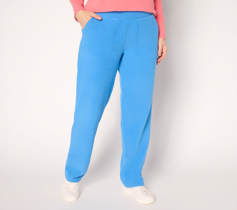 Denim & Co. Active Petite Fleece Straight Leg Pants — View 9