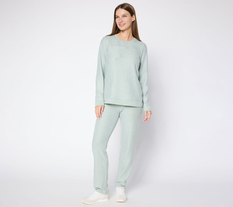 Denim & Co. Interlock Long Sleeve Top — View 5