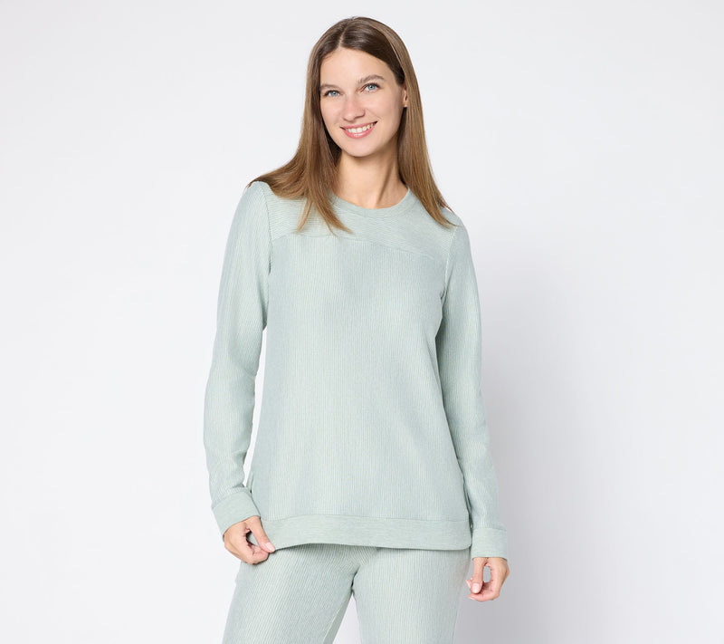 Denim & Co. Interlock Long Sleeve Top — View 11