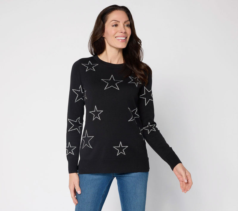 Belle by Kim Gravel Sketchy Open Shining Star Sweater — View 3