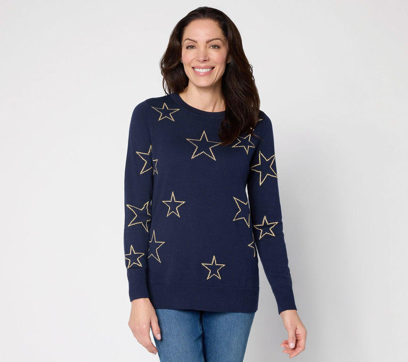 Belle by Kim Gravel Sketchy Open Shining Star Sweater — View 9