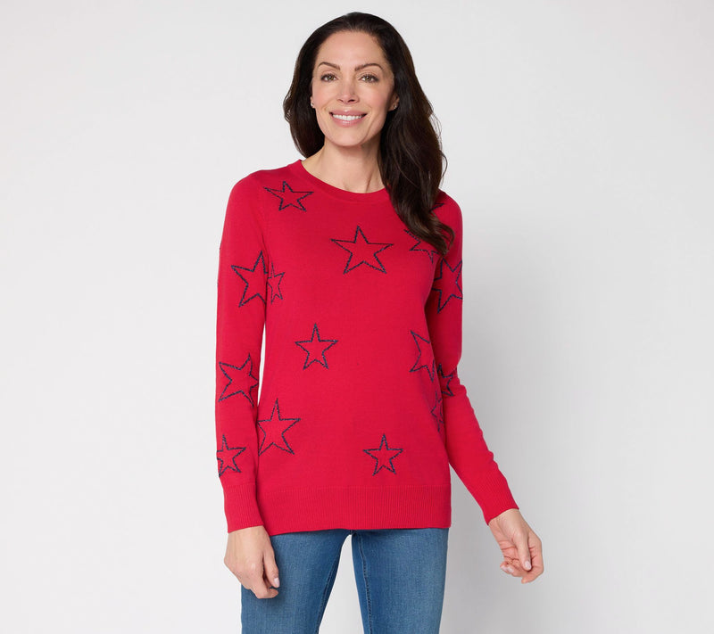 Belle by Kim Gravel Sketchy Open Shining Star Sweater — Main view