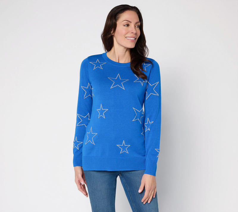 Belle by Kim Gravel Sketchy Open Shining Star Sweater — View 5