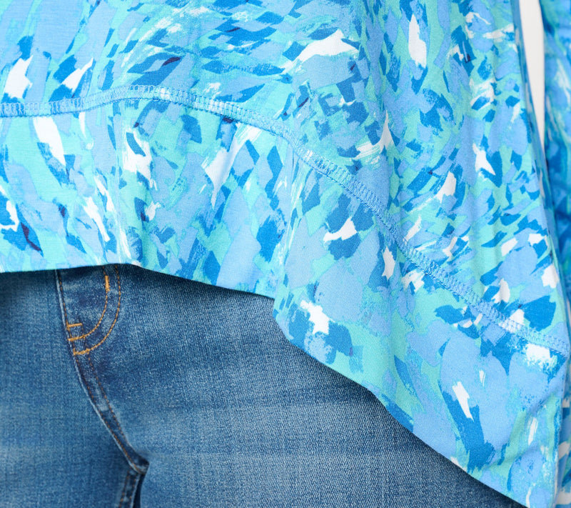 Belle by Kim Gravel Rayon Spandex Wild Elegance Hi-Low Top — View 6