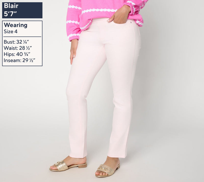 Belle by Kim Gravel Petite TripleLuxe Twill Lace Jeans — View 4