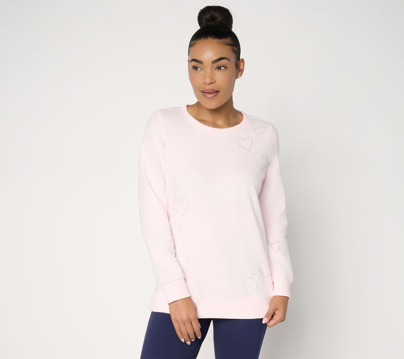 Belle by Kim Gravel French Terry Pearly Heart True Love Top — View 14
