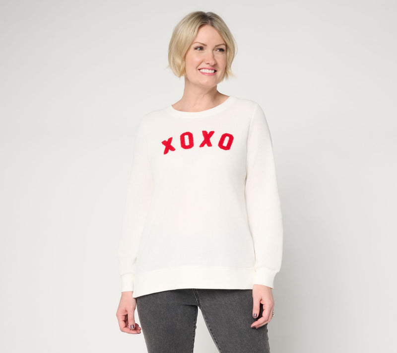 Belle by Kim Gravel Snow Washed Waffle True Love Top — View 12