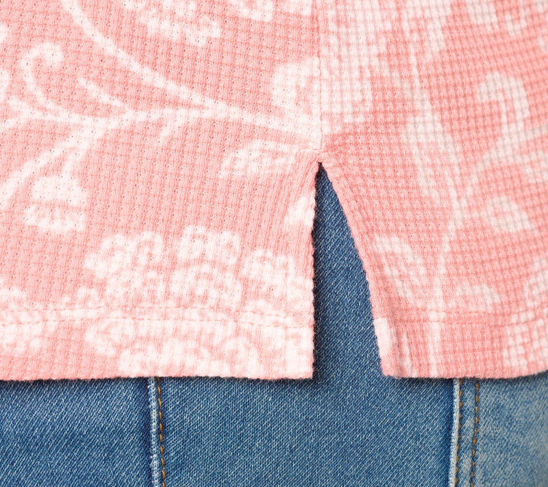 Belle by Kim Gravel Baby Waffle Retro Rose Long Sleeve Top — View 6
