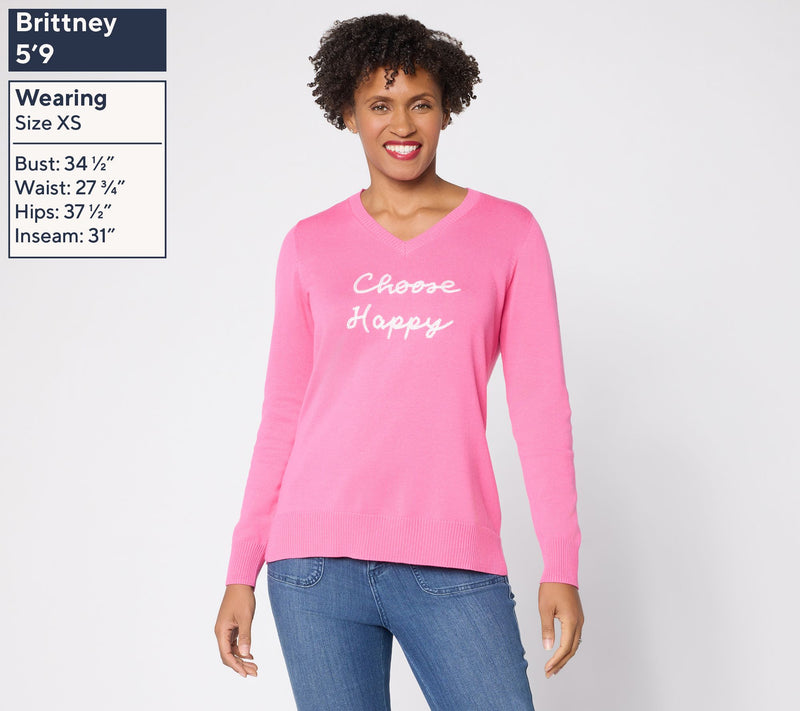 Belle by Kim Gravel Chic Speak Statement Sweater — View 3
