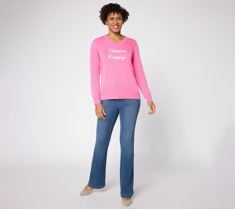 Belle by Kim Gravel Chic Speak Statement Sweater — View 5