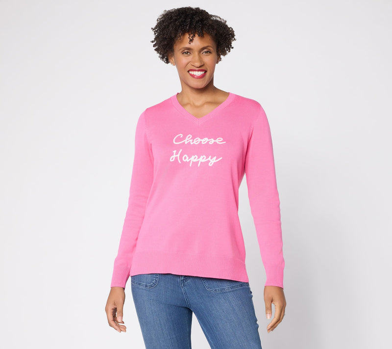 Belle by Kim Gravel Chic Speak Statement Sweater — Main view