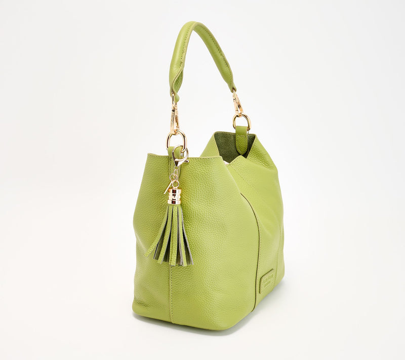 Pom Pom London Lambeth Leather Convertible Bucket Bag — View 2