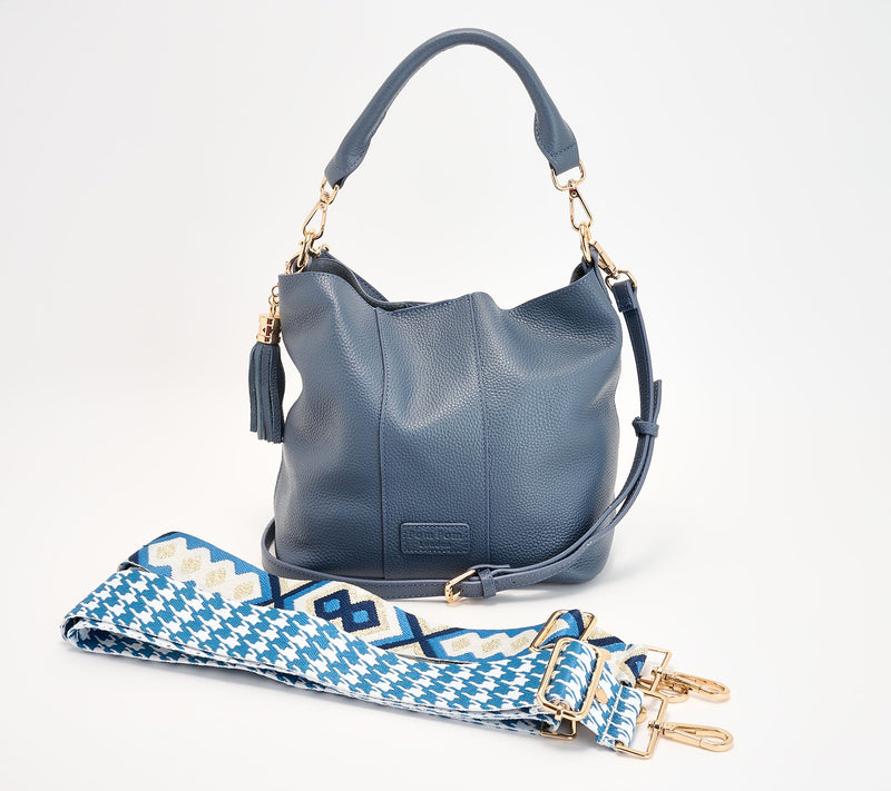 Pom Pom London Lambeth Leather Convertible Bucket Bag — View 14