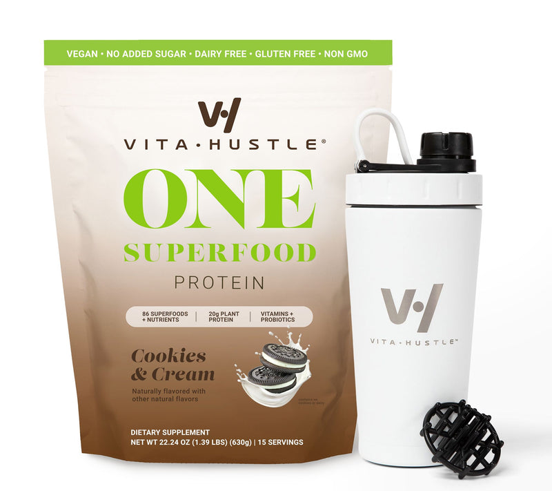 VitaHustle ONE Nutrition Shake 15 Servings w/Shaker Bottle — View 3