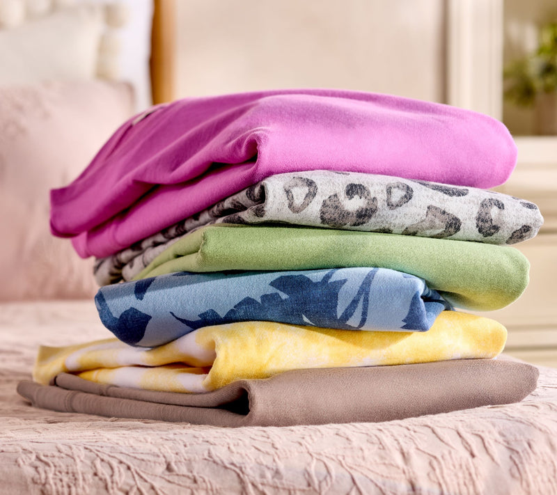 AnyBody Cotton French Terry Crewneck Sweatshirt — View 7