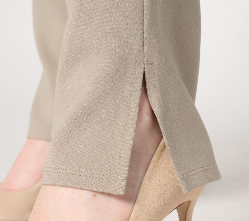 Belle by Kim Gravel Regular Ponte Slim Cigarette Pant with Slits — View 14