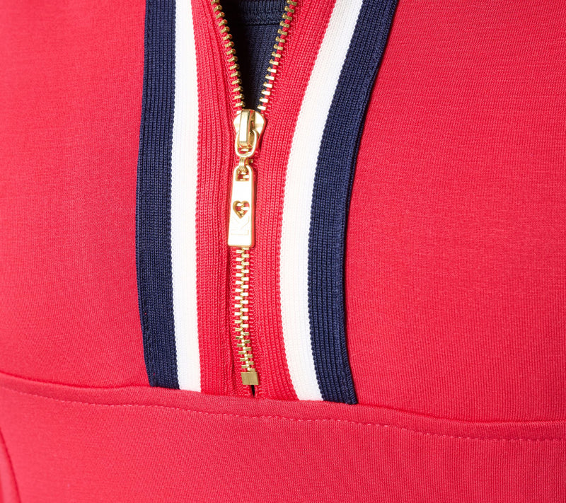 Belle by Kim Gravel ScubaLuxe Stitched to Be Square Half Zip — View 6
