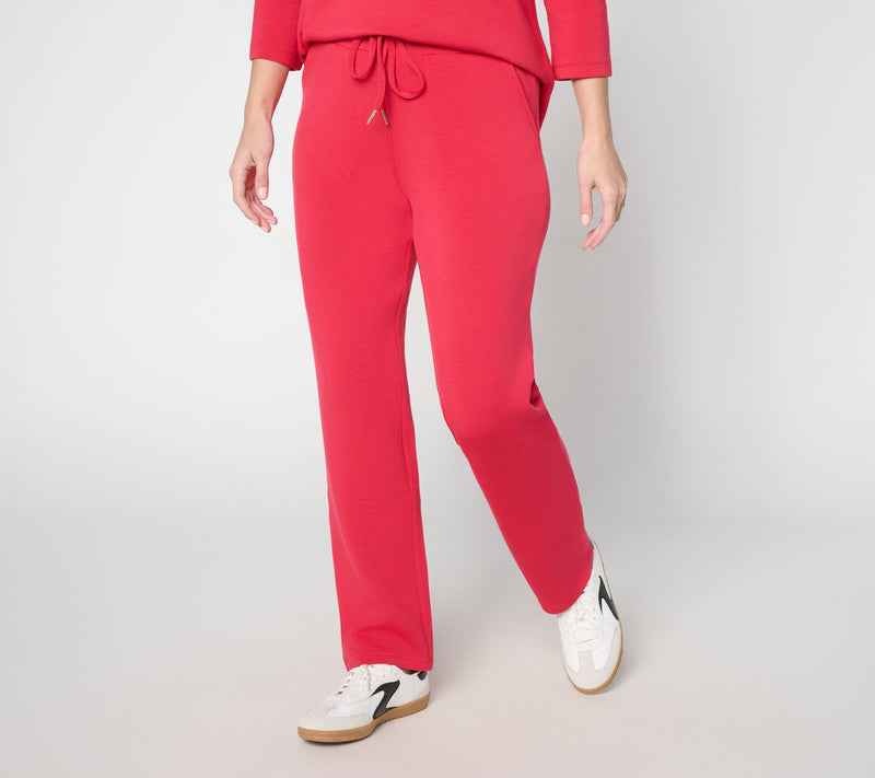 Belle by Kim Gravel Petite ScubaLuxe Drawstring Straight Pant — View 10
