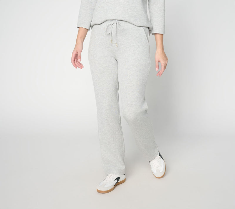 Belle by Kim Gravel Petite ScubaLuxe Drawstring Straight Pant — View 12
