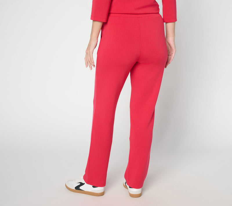 Belle by Kim Gravel Petite ScubaLuxe Drawstring Straight Pant — View 3