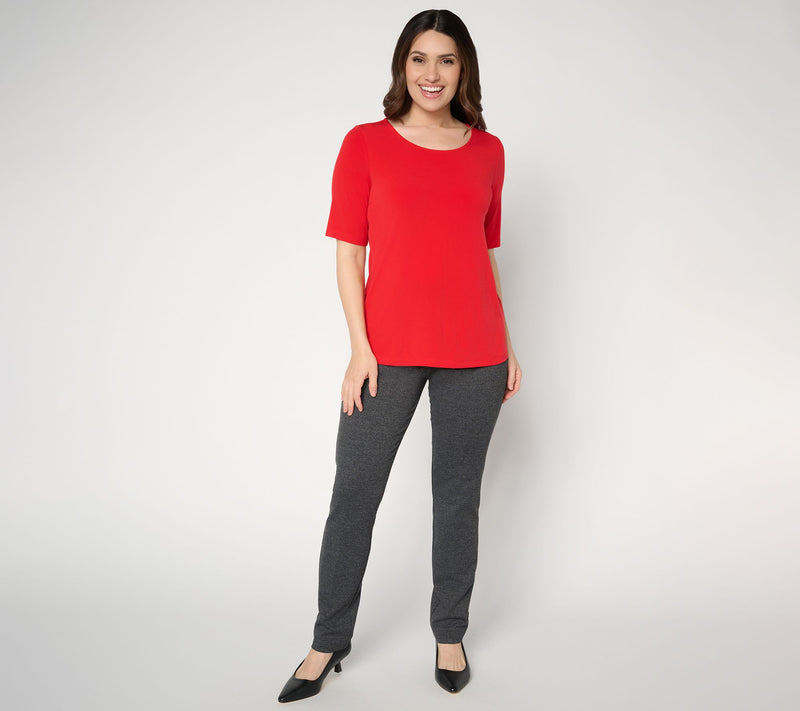 Susan Graver Essentials Liquid Knit Scoop Neck Top — View 5