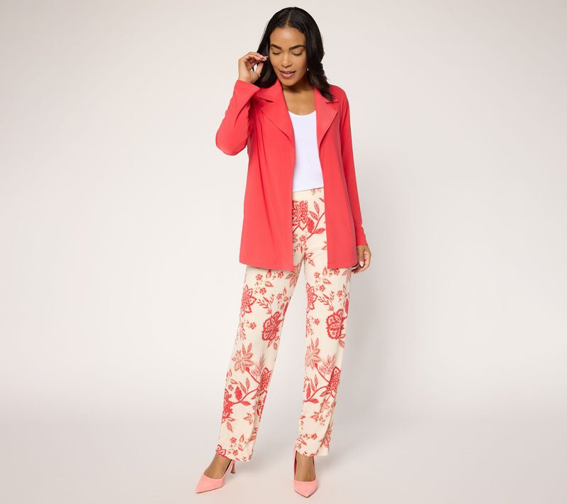 Susan Graver Regular LK Luxe Print or Solid Cardigan — View 5