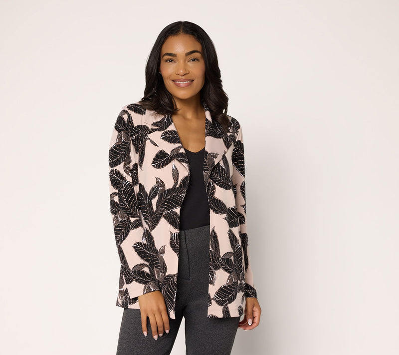 Susan Graver Regular LK Luxe Print or Solid Cardigan — View 18