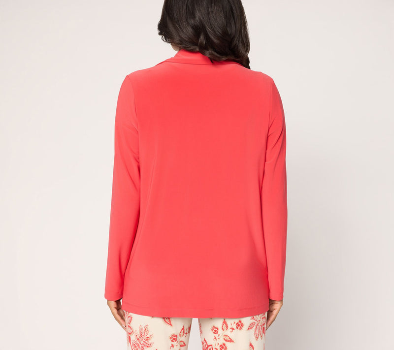 Susan Graver Petite LK Luxe Print or Solid Cardigan — View 16