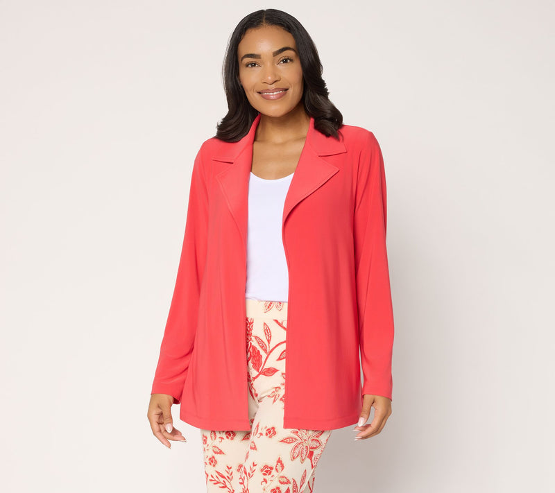 Susan Graver Petite LK Luxe Print or Solid Cardigan — View 11